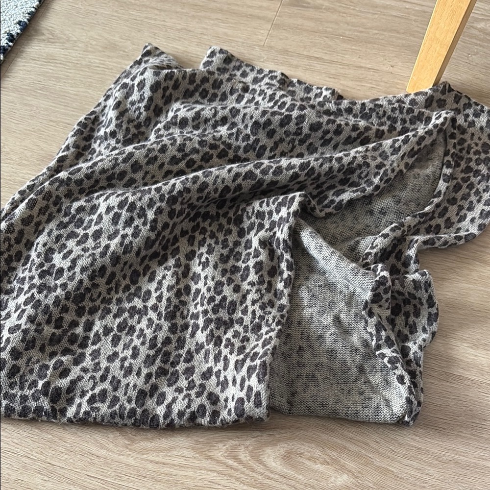 Leopard Print Cashmere Scarf